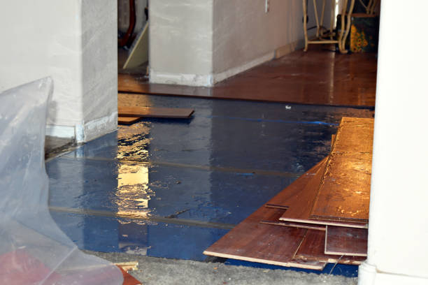Professional Emergency Water Damage Restoration technician working in Fultonham, OH